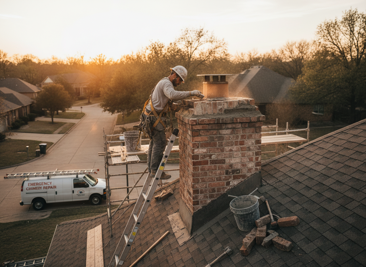 Chimney repair in Whitestone Ranch