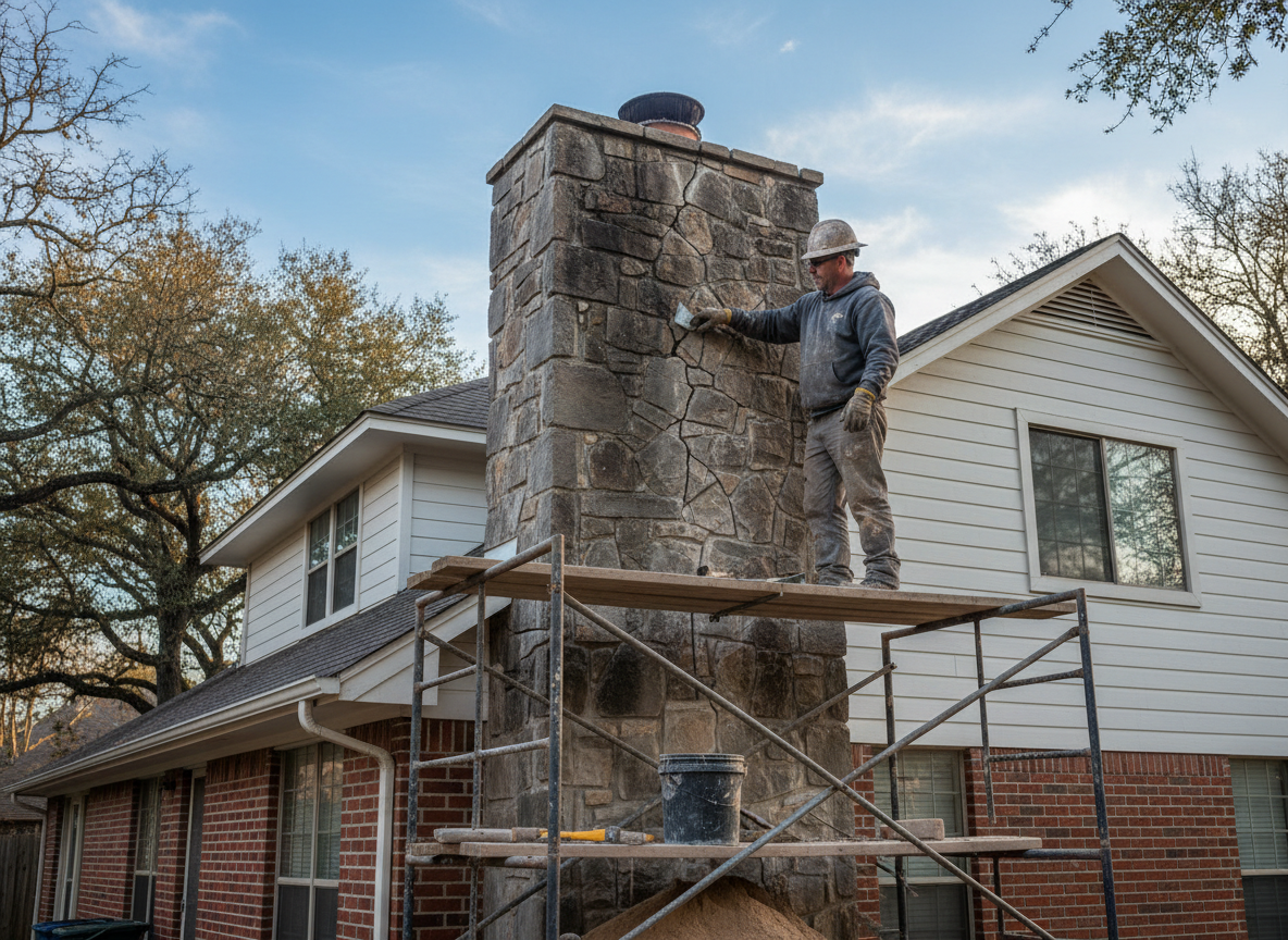 Stone Chimney Repair in Benbrook, TX